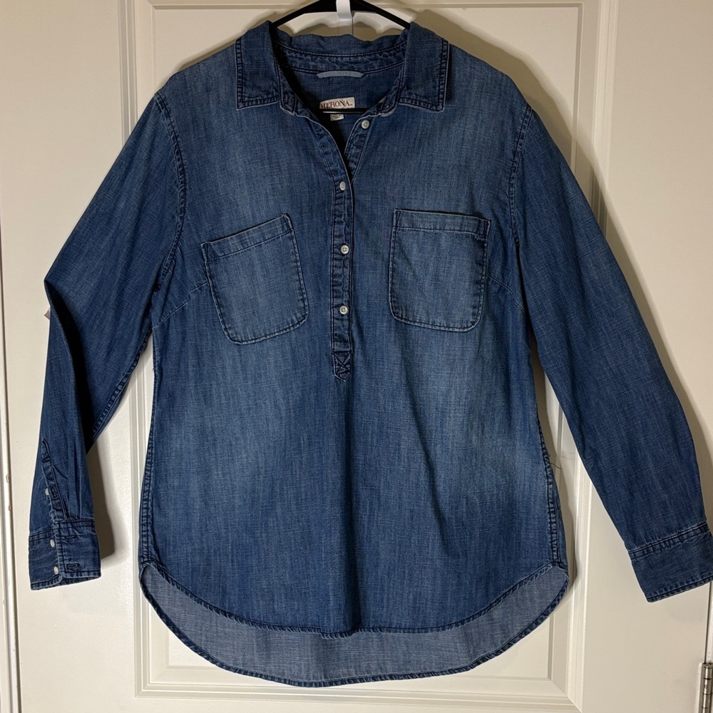 Merona Indigo Button-Up Shirt